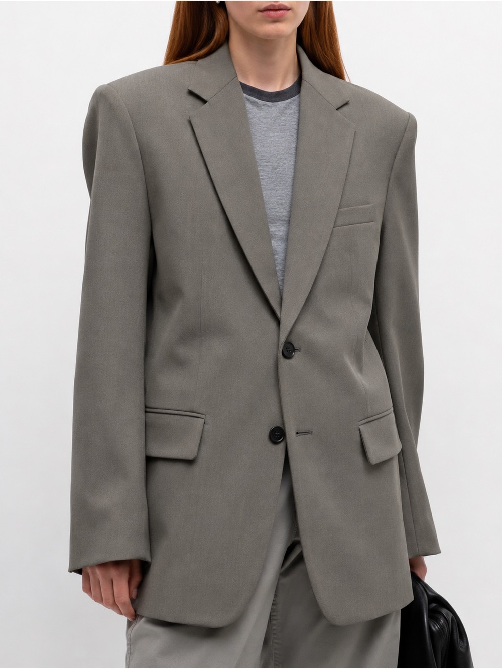 Nili Lotan Boyfriend Oversized Boxy Two Button Blazer